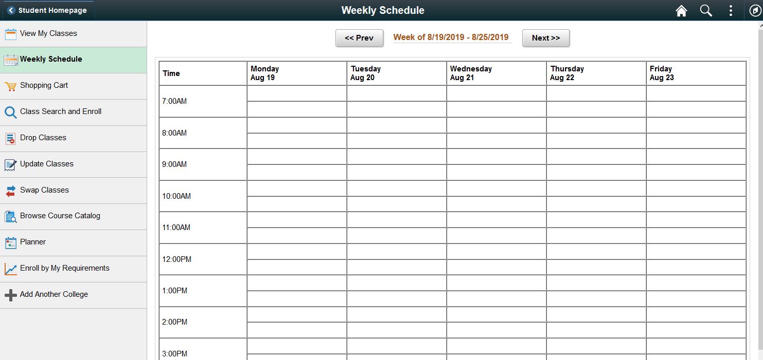 How do I view my weekly Schedule? – Los Rios Information Technology Help Desk