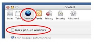 Turn Off Pop-Up Blocker – MAC Safari and Firefox – Los Rios Information