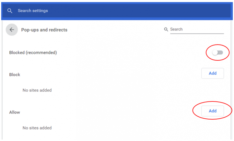 how to turn off pop up blocker for google chrome